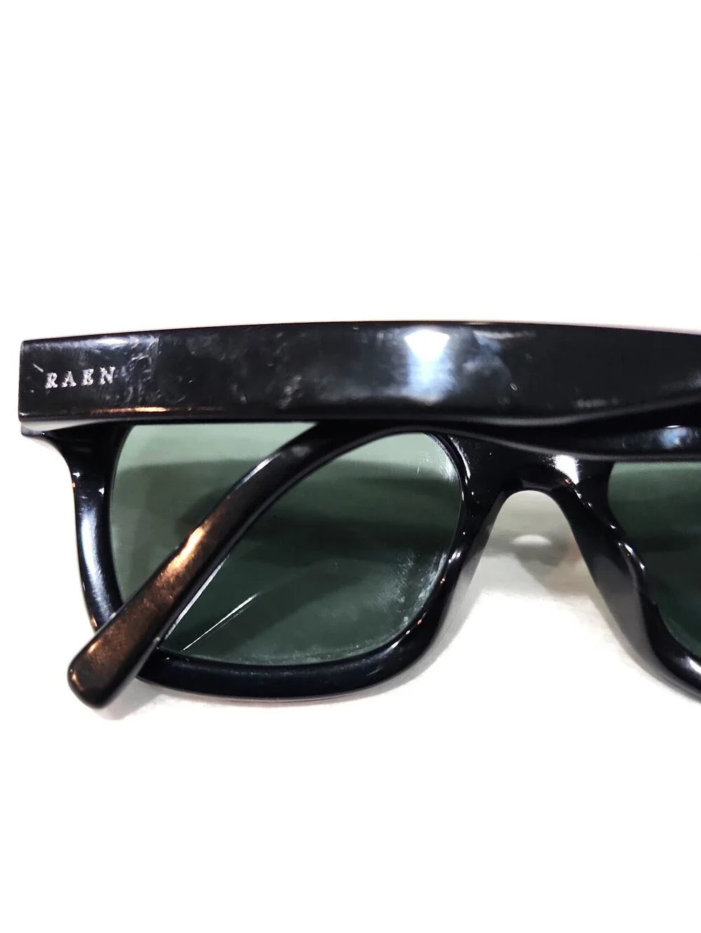 Raen Gilman Black Green Polarized Square Unisex Sunglasses 52-20 145